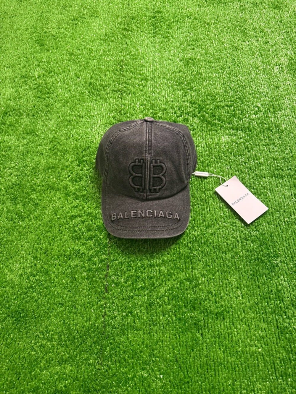 Balenciaga Black Double-B Embroidered Baseball Cap